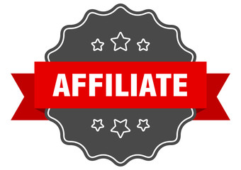 affiliate red label. affiliate isolated seal. affiliate