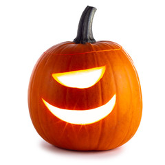 Jack-o-Lantern cyclops on white