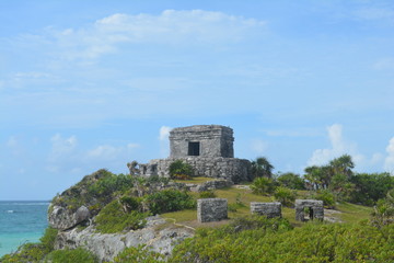Fototapeta na wymiar Maya Ruine Meer Mexiko 