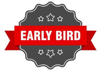 early bird red label. early bird isolated seal. early bird