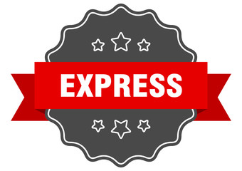 express red label. express isolated seal. express