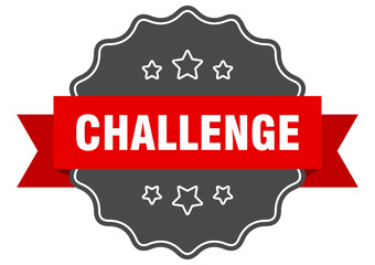 challenge red label. challenge isolated seal. challenge