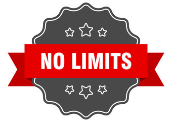 no limits red label. no limits isolated seal. no limits