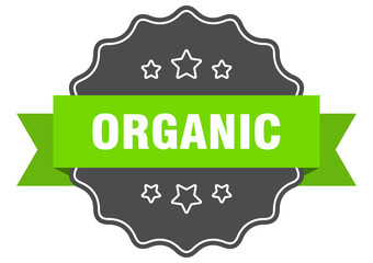 organic isolated seal. organic green label. organic