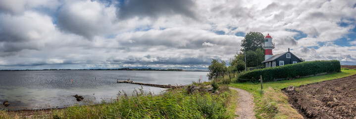Small lighthouse at Gendarmstien near Egernsund, Denmark