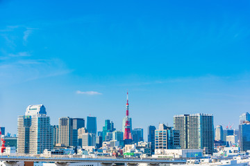 Obraz premium 東京の風景 Tokyo city skyline , Japan.