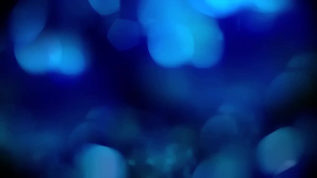 blue diamond Bokeh background of skyscraper buildings in city with lights, Blurry photo at night time. 4K cityscape