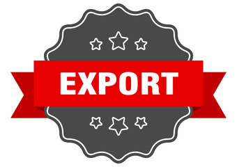 Obraz premium export red label. export isolated seal. export