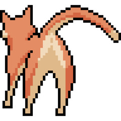 Fototapeta premium vector pixel art cat butt