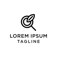 Nature Finder logo designs concept vector, Leaf Finder logo