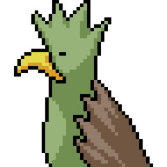 Obraz premium vector pixel art bird arrogant