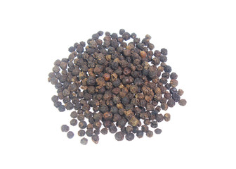 Black pepper isolated on white background