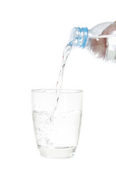 Pouring water into glass