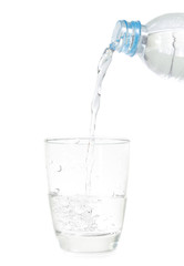 Pouring water into glass
