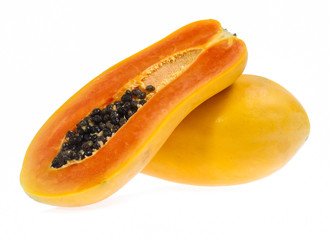 papaya isolated on a white background