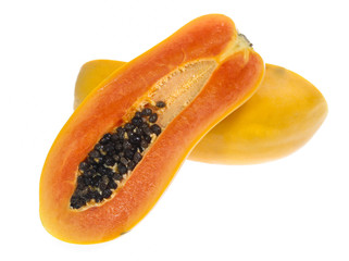 papaya isolated on a white background