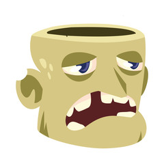 Halloween zombie head vector design icon