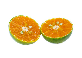 Orange fruit isolated on white background