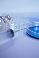 test tubes with red liquid