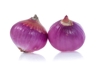 red onion isolated on the white background