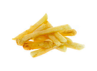 french fries on a white background