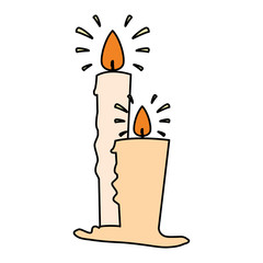 Halloween candles vector design icon