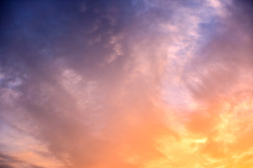 Housing and Street Lamp in the Background of Sunset