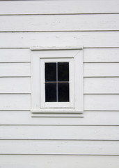 wooden window on white wooden background