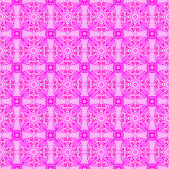 Pink checked allover seamless pattern. Hand drawn 