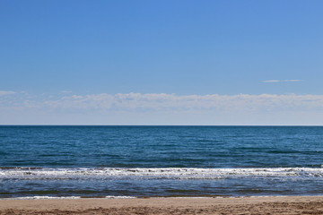Fototapeta premium Mediterranean sea background at sunset