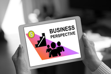 Business perspective concept on a tablet