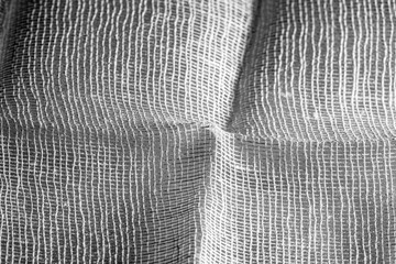 Cotton fibers texture in black and white - textured background.