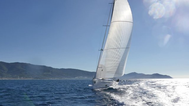 sailing boat in navigation