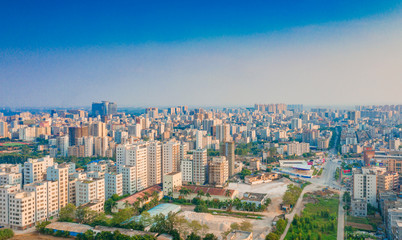 Aerial aerial photographs of urban scenery in Suixi County, Zhanjiang City, Guangdong Province, China