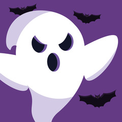 Halloween ghost cartoon vector design