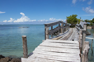 Wooden walkway in Samoa