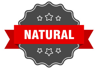 natural red label. natural isolated seal. natural