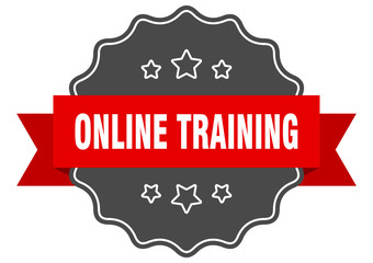 online training red label. online training isolated seal. online training