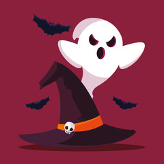 Halloween ghost cartoon vector design