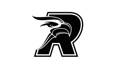 Abstract R Eagle logo