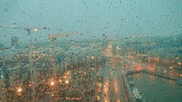 view raining drops timelapse