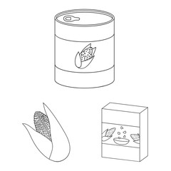 Vector illustration of farm and crop icon. Collection of farm and nutrition stock vector illustration.