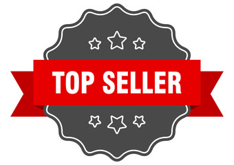 top seller red label. top seller isolated seal. top seller