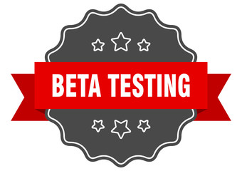 beta testing red label. beta testing isolated seal. beta testing