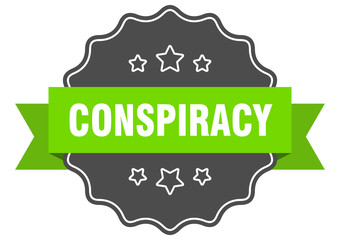 conspiracy isolated seal. conspiracy green label. conspiracy