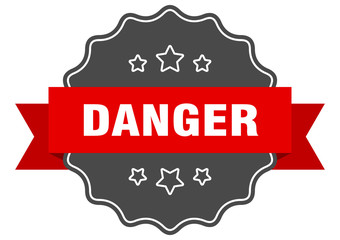 danger red label. danger isolated seal. danger