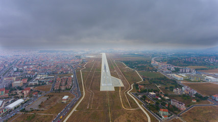 Aerial view of amazing airport.