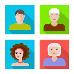 Vector design of clothing and fashion sign. Collection of clothing and nationality vector icon for stock.