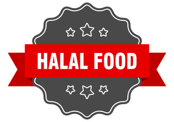 halal food red label. halal food isolated seal. halal food