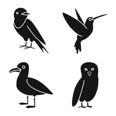 Vector design of animal and wild symbol. Collection of animal and plumage stock symbol for web.